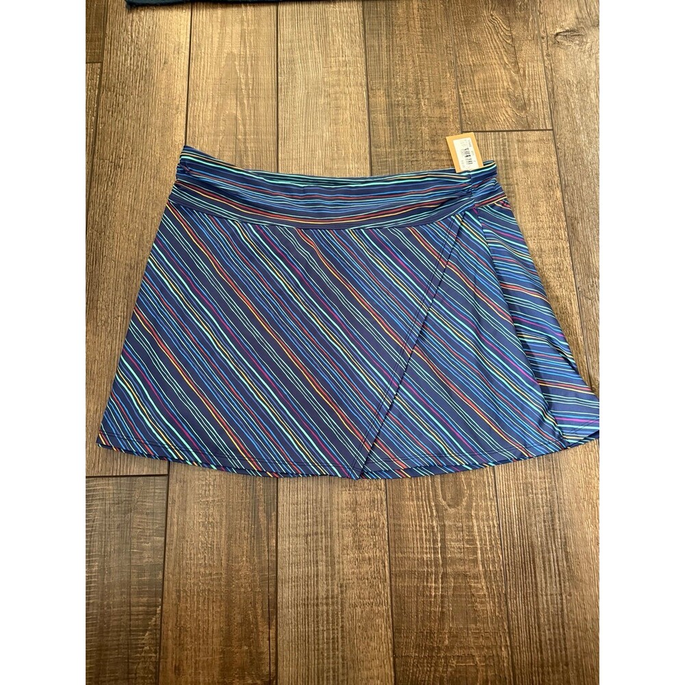 Title Nine Faux Wrap Skirt Sz. Large NWT Blue Multi